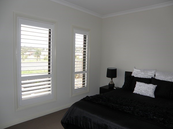 White Plantation Shutters made from PVC