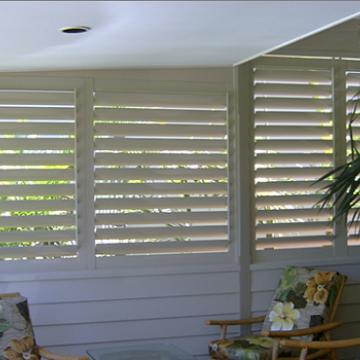 External Outdoor Window Plantation Shutters in Melbourne made from Aluminium