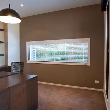 Wooden Venetian Blinds  in formal dining area