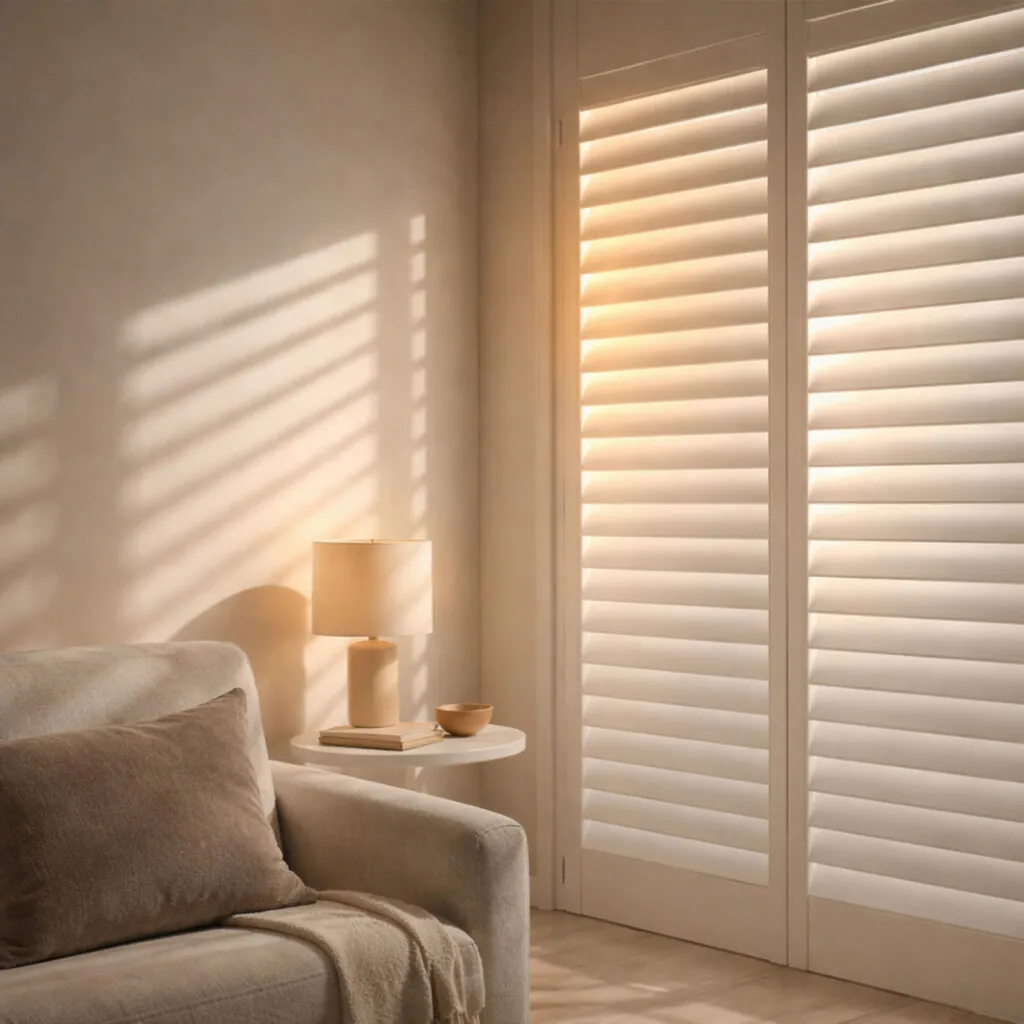 LUVRE patented curved shutter blade profile